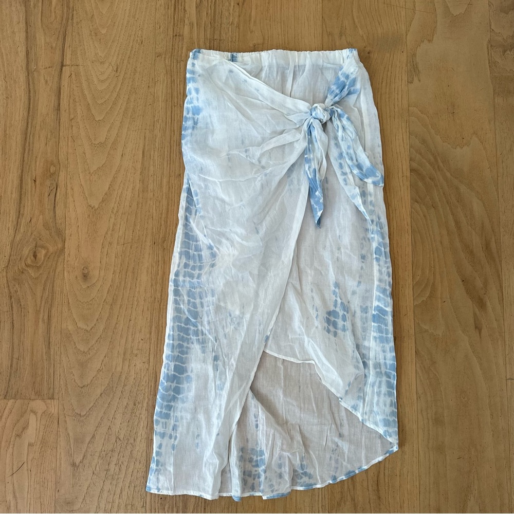 ALLSAINTS Blue and White Tie-Dye Sarong